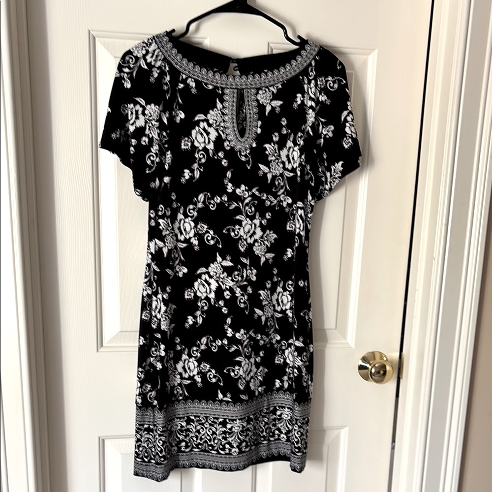 Black and White Floral Dress